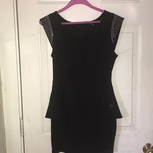 Guess size medium black peplum dress